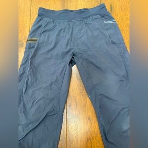 Lululemon Lightweight Ripstop Technical Pants. Navy Blue, Elastic Waist. Medium